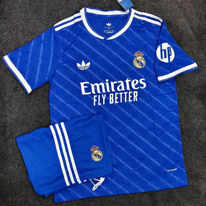 Real Madrid 2025/26 Third Kit – Blue Edition with shorts