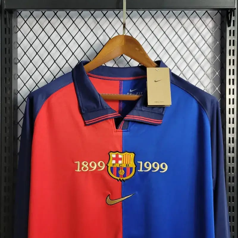 FC Barcelona 1899–1999 Retro Anniversary Jersey | Premium Quality | Long Sleeve | Nike Edition