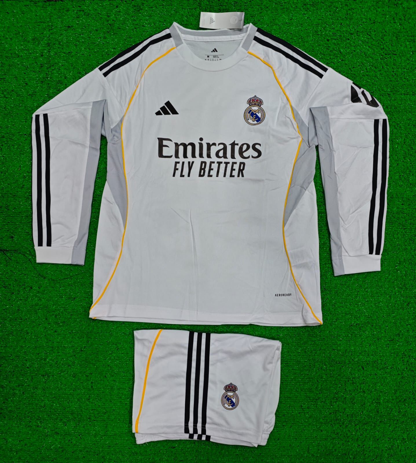Real Madrid Iconic White Long Sleeve Jersey Set | Clean Look Premium Comfort